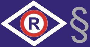 Logo piątkowego przepisu drogowego z logo wydziału ruchu drogowego