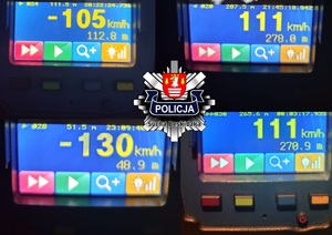 zdjęcie 4 mierników prędkości