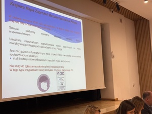 Prezentacja krajowej mapy zagrożeń podczas debaty