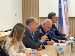 Przemawiający Wojt Gminy Jordanów