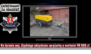 zdjęcie kadru odzyskanej sprężarki o wartości 40000 zł