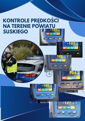Kontrole prędkości na terenie powiatu suskiego