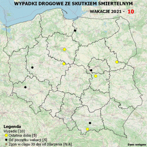 Mapa wypadków śmiertelnych