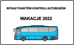 bezpieczne wakacje niebieski autobus