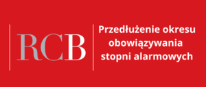 RCB przedłużenie okresu obowiązywania stopni alarmowych