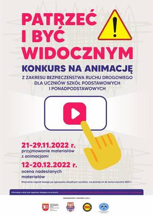 plakat konkursu patrzeć i być widocznym